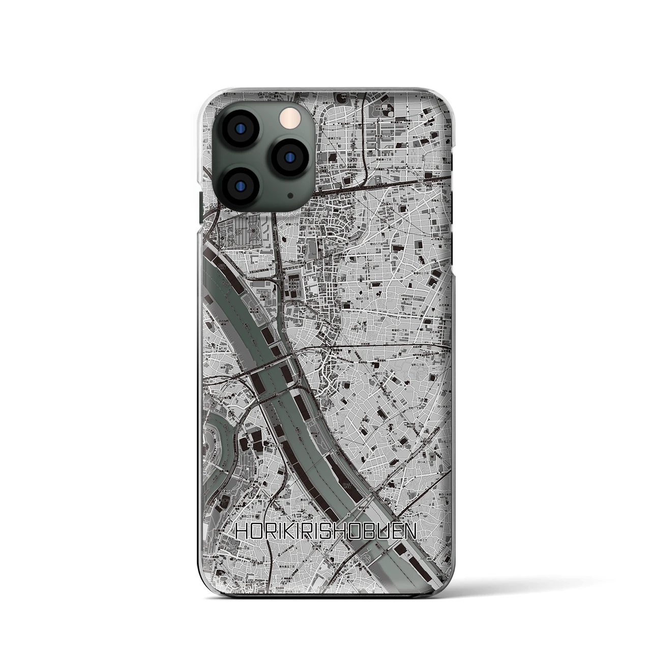 【堀切菖蒲園(東京都)】地図柄iPhoneケース(クリアタイプ)