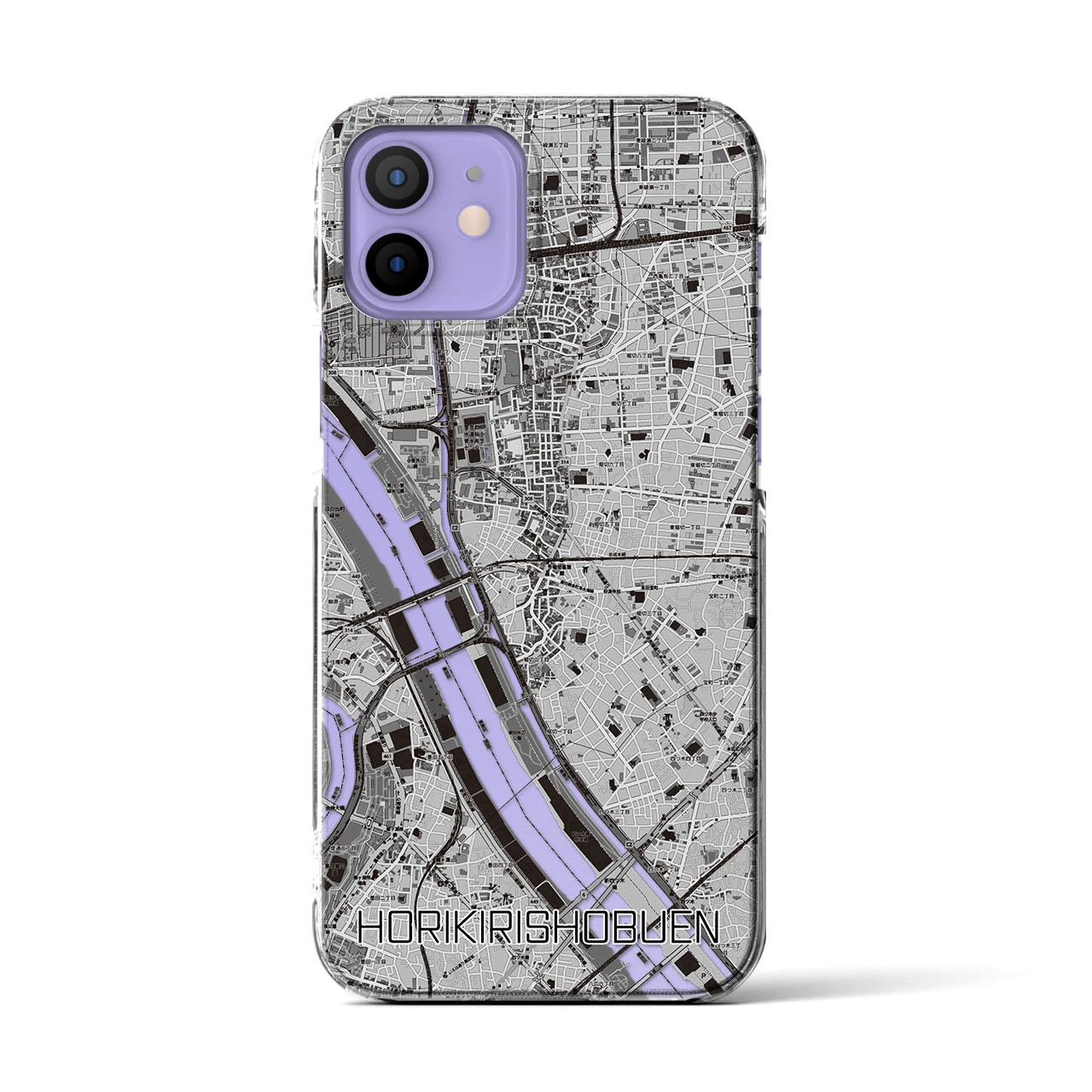 【堀切菖蒲園(東京都)】地図柄iPhoneケース(クリアタイプ)