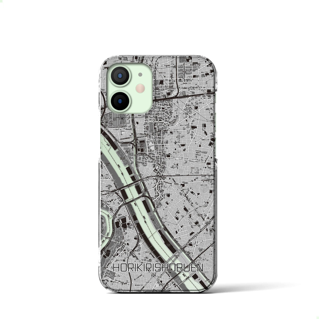 【堀切菖蒲園(東京都)】地図柄iPhoneケース(クリアタイプ)