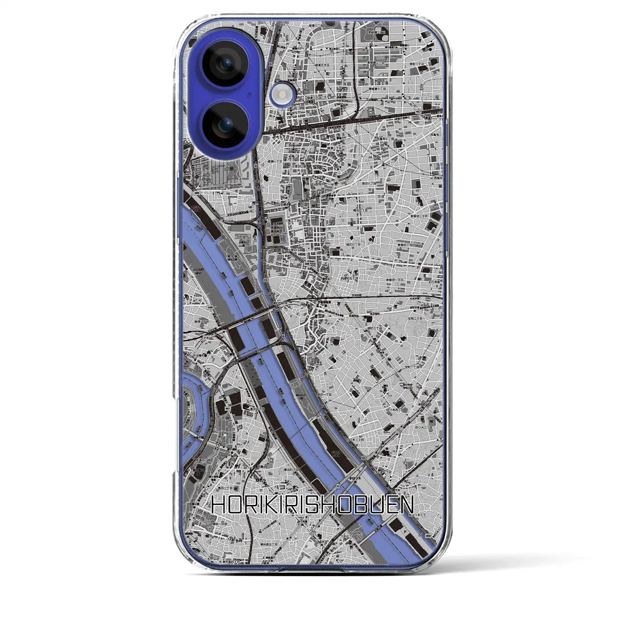 【堀切菖蒲園(東京都)】地図柄iPhoneケース(クリアタイプ)