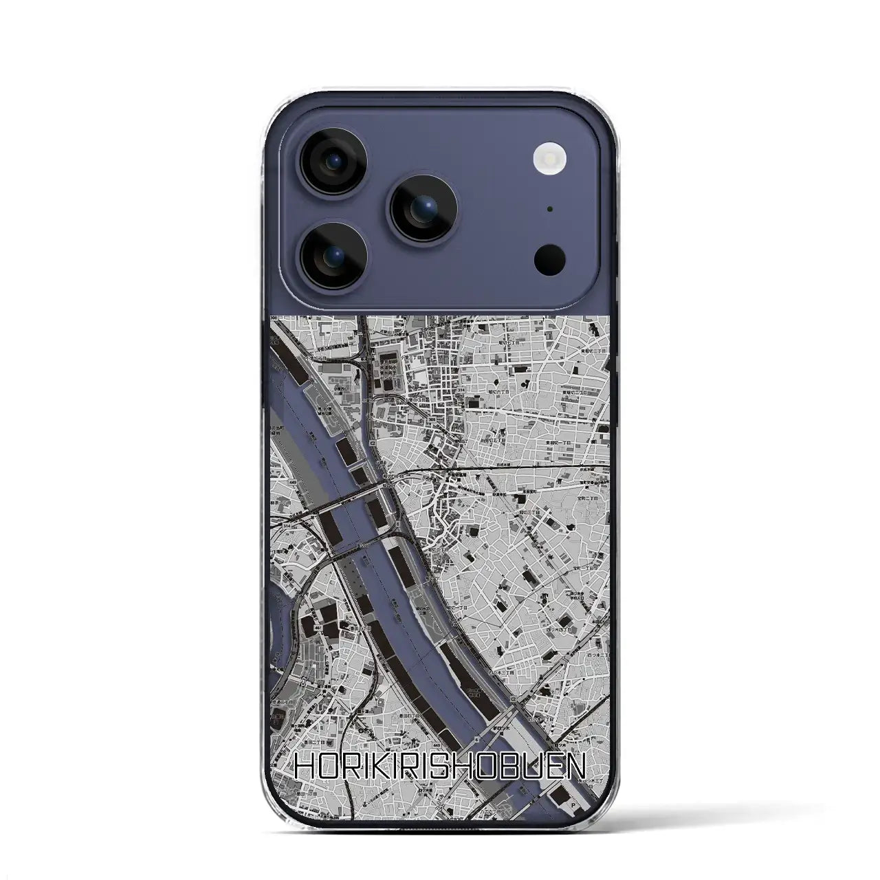 【堀切菖蒲園(東京都)】地図柄iPhoneケース(クリアタイプ)