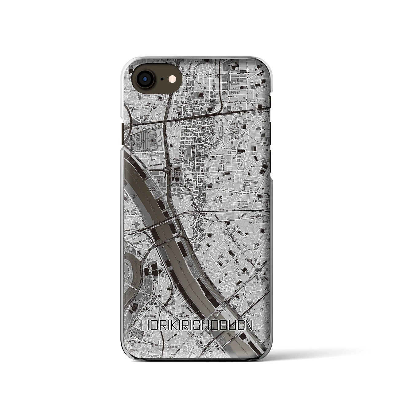 【堀切菖蒲園(東京都)】地図柄iPhoneケース(クリアタイプ)