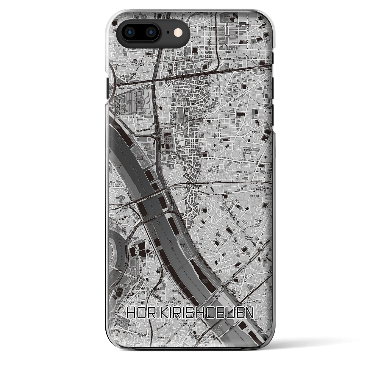 【堀切菖蒲園(東京都)】地図柄iPhoneケース(クリアタイプ)