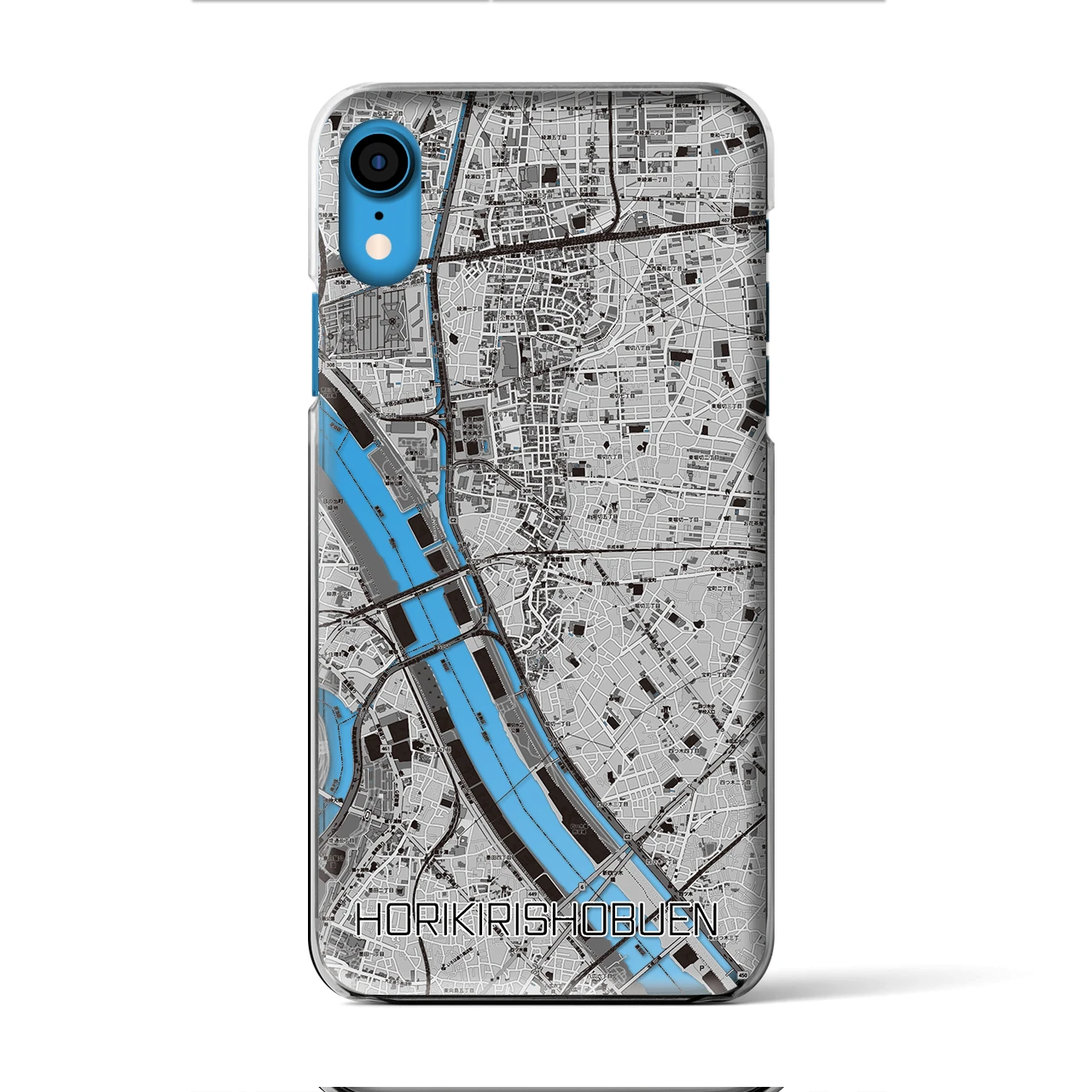 【堀切菖蒲園(東京都)】地図柄iPhoneケース(クリアタイプ)