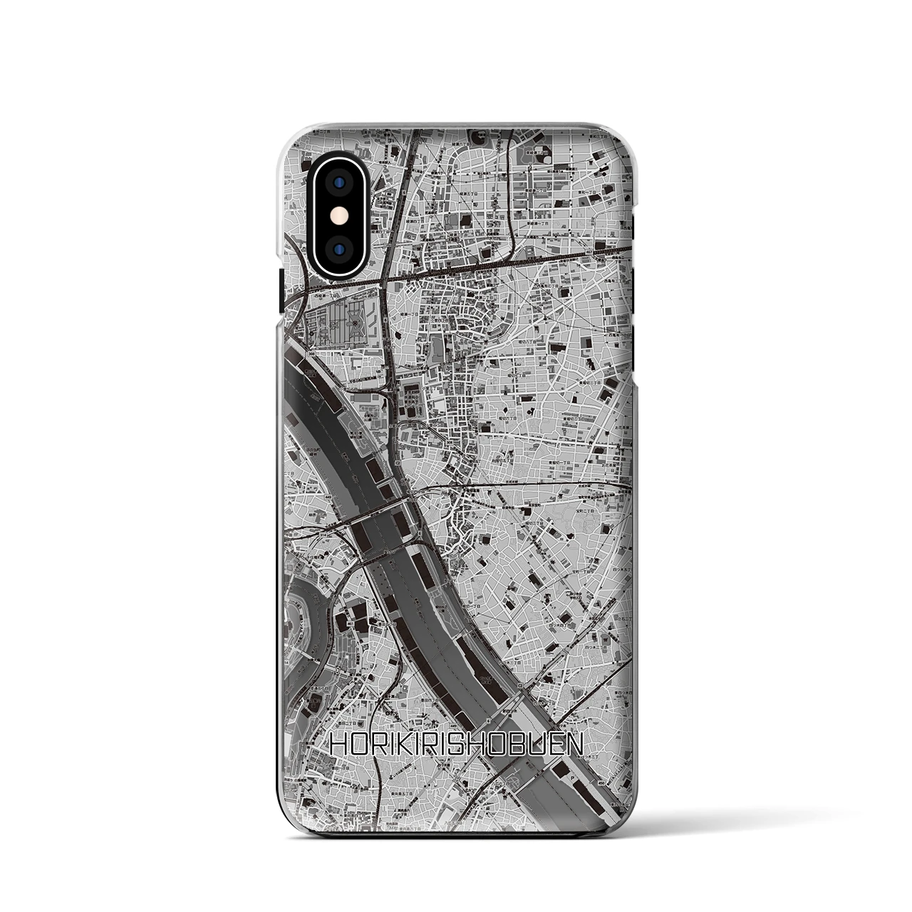 【堀切菖蒲園(東京都)】地図柄iPhoneケース(クリアタイプ)