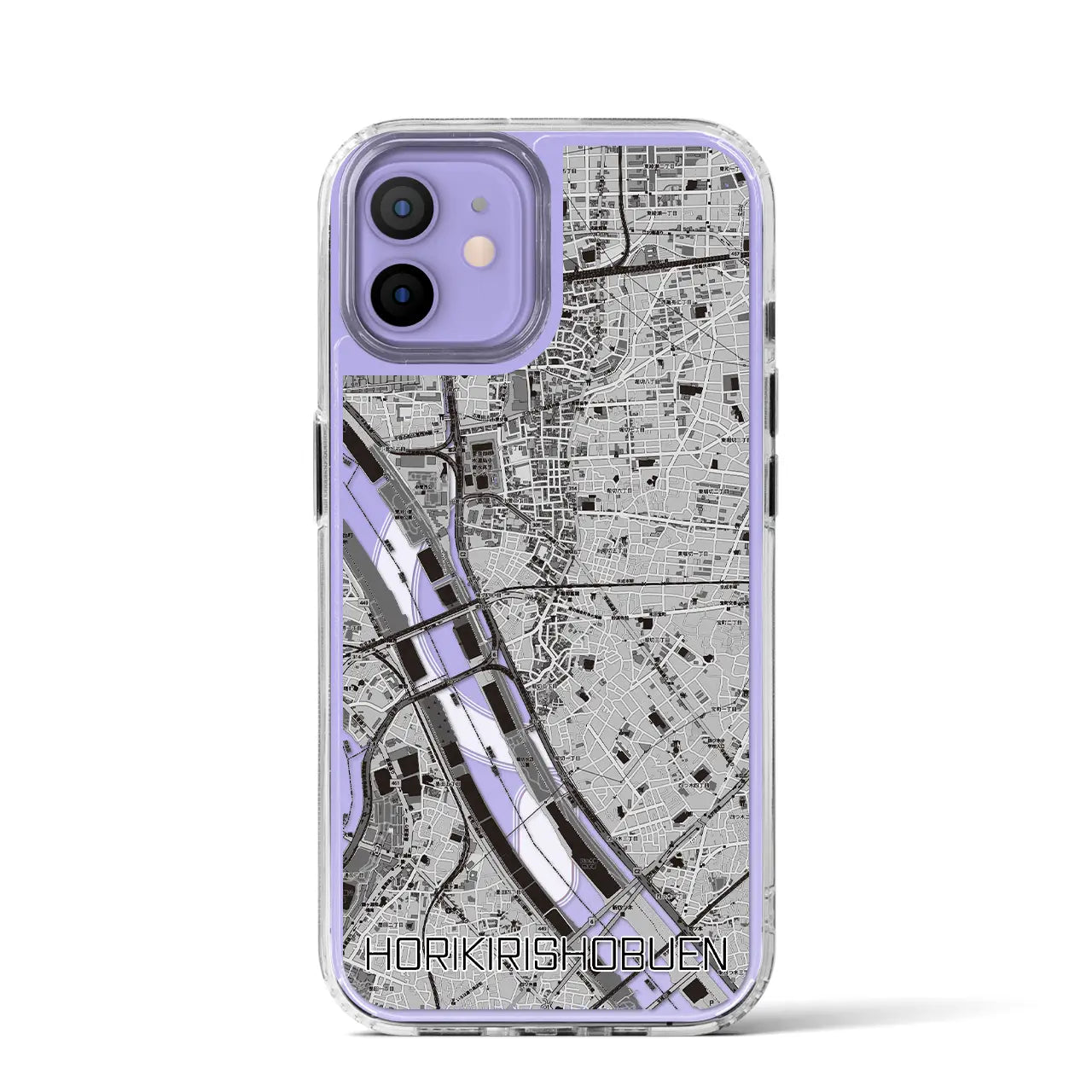 【堀切菖蒲園(東京都)】地図柄iPhoneケース(MagSafeタイプ)