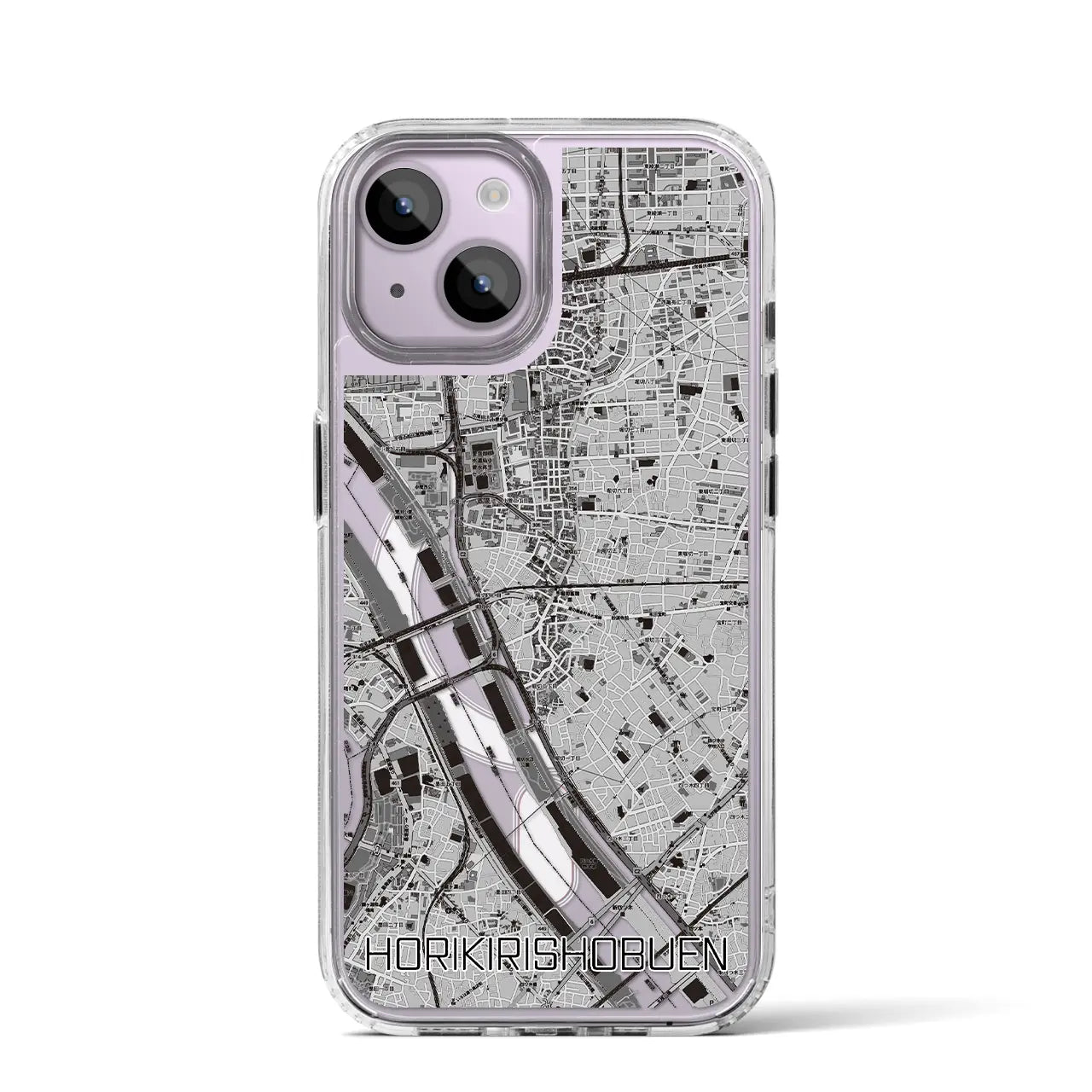 【堀切菖蒲園(東京都)】地図柄iPhoneケース(MagSafeタイプ)