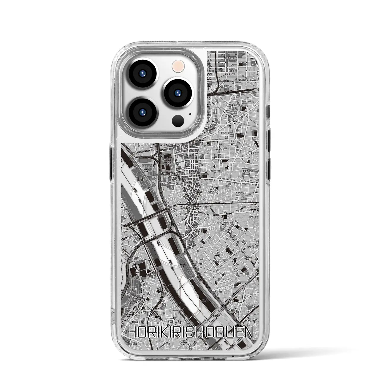 【堀切菖蒲園(東京都)】地図柄iPhoneケース(MagSafeタイプ)