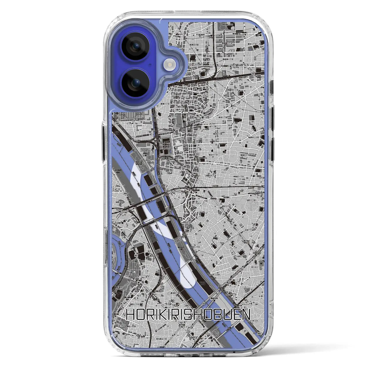 【堀切菖蒲園(東京都)】地図柄iPhoneケース(MagSafeタイプ)