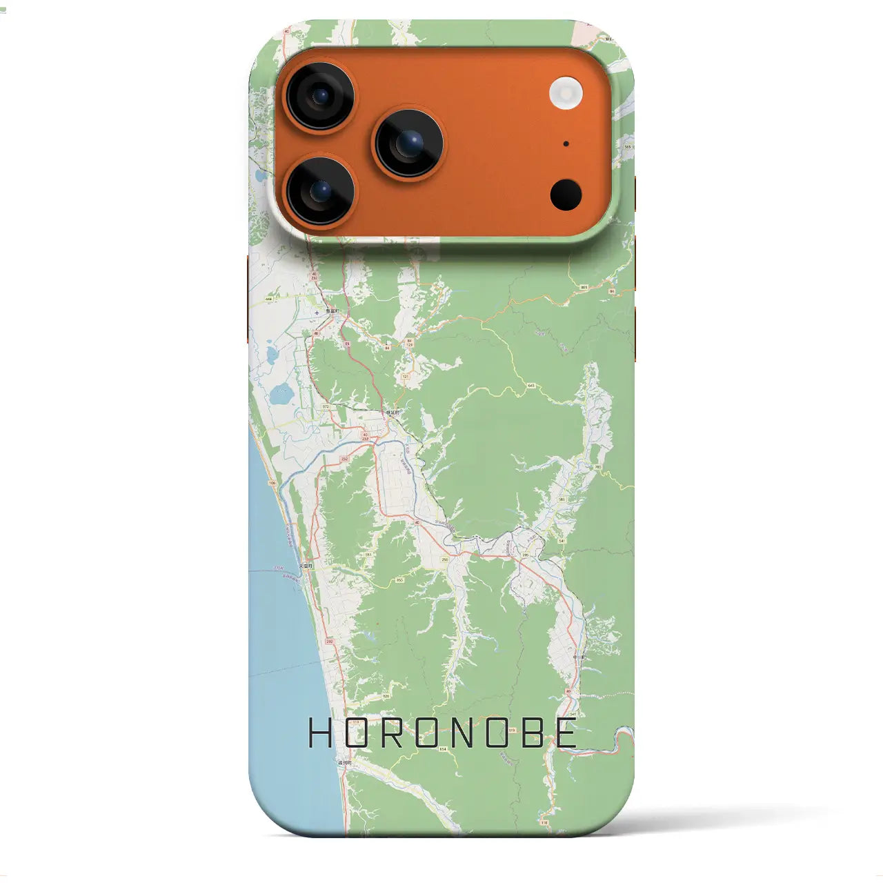 【幌延(北海道)】地図柄iPhoneケース(バックカバータイプ)ブラック・iPhone 17 Pro Max 用