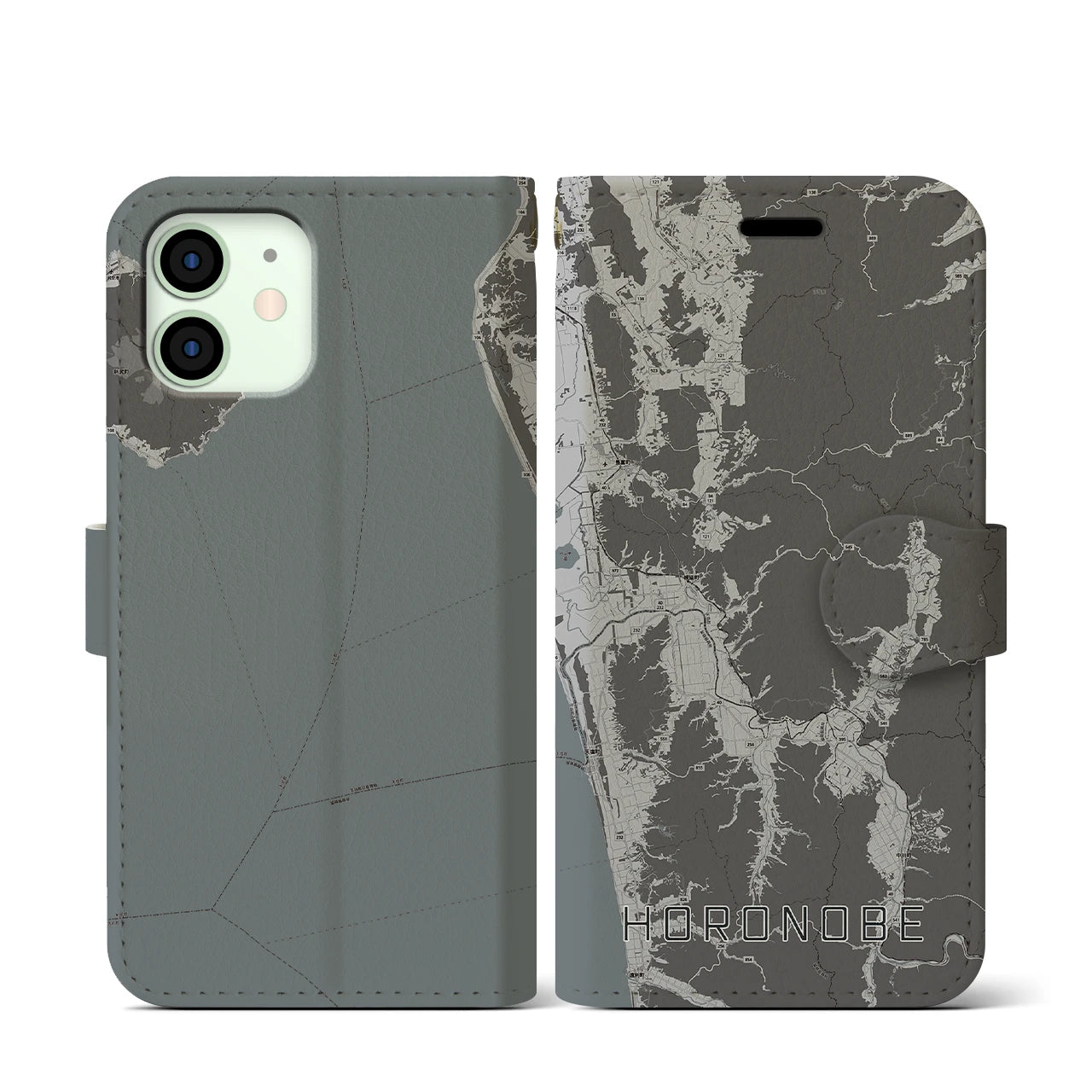 【幌延(北海道)】地図柄iPhoneケース(手帳タイプ)