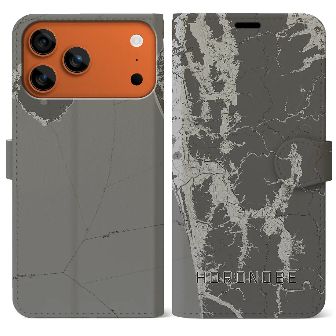 【幌延(北海道)】地図柄iPhoneケース(手帳タイプ)