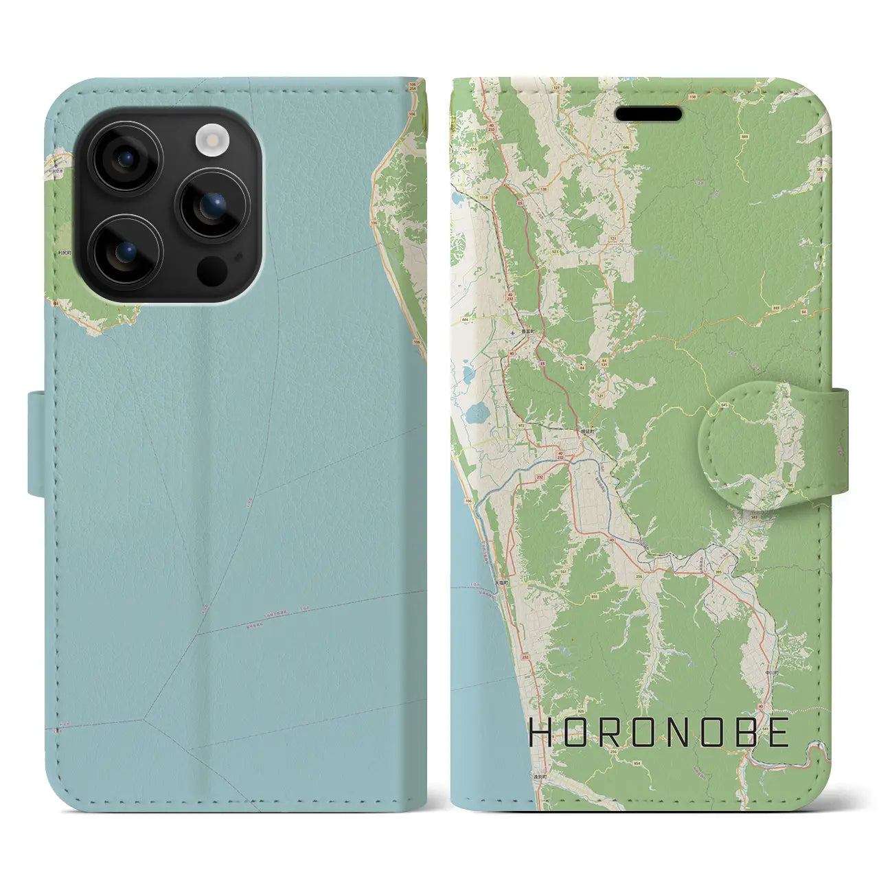 【幌延(北海道)】地図柄iPhoneケース(手帳タイプ)ナチュラル・iPhone 16 用