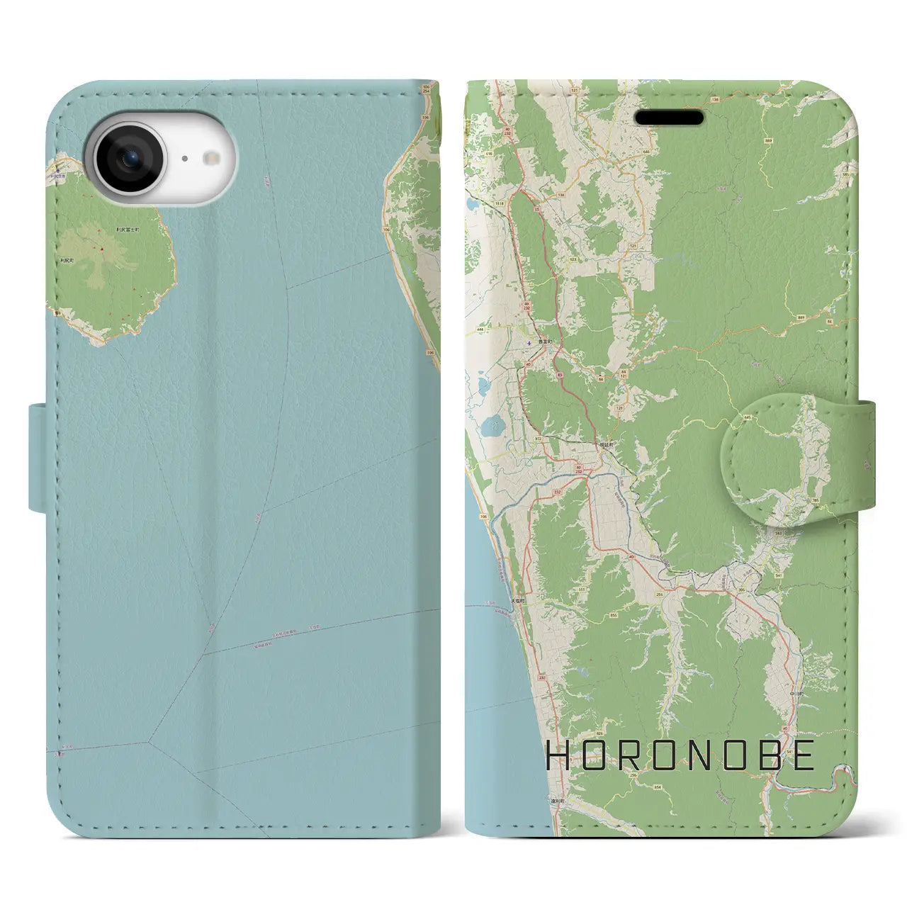 【幌延(北海道)】地図柄iPhoneケース(手帳タイプ)