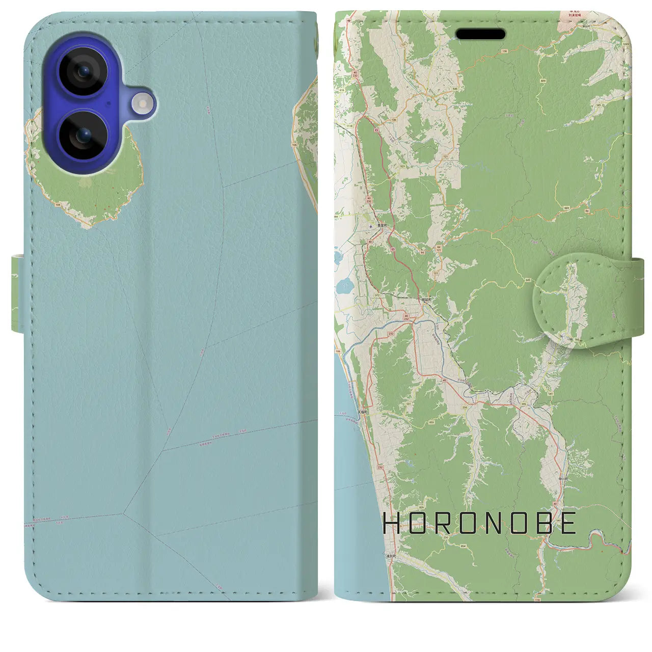 【幌延(北海道)】地図柄iPhoneケース(手帳タイプ)