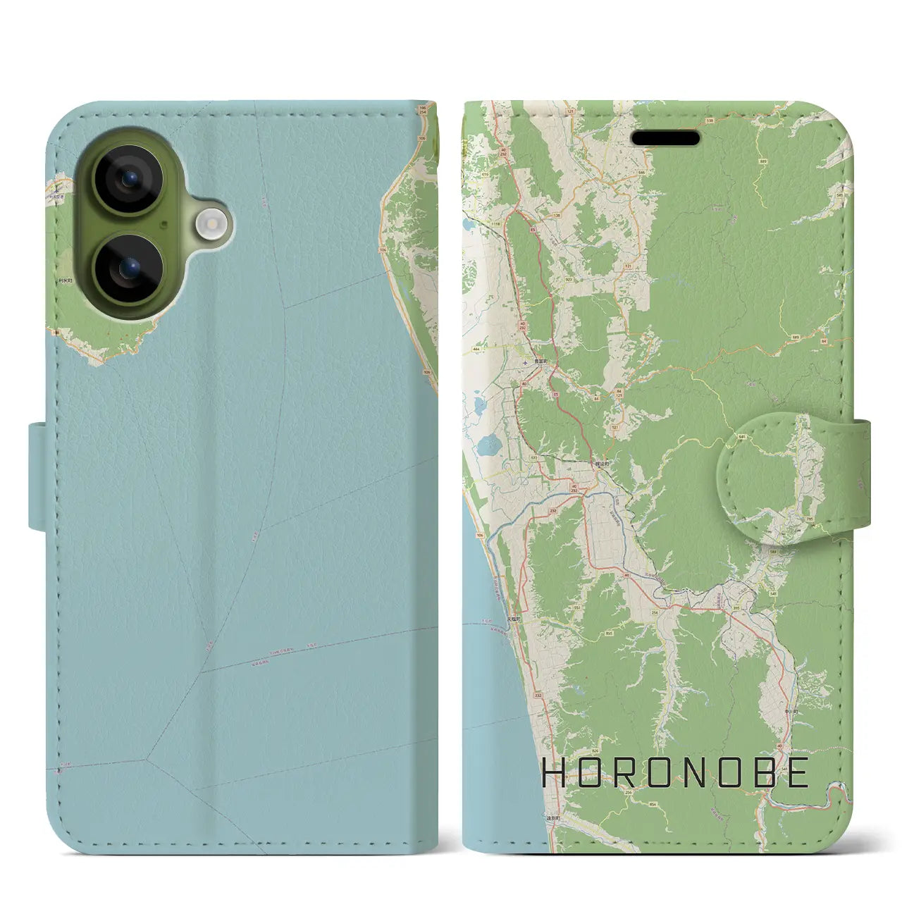 【幌延(北海道)】地図柄iPhoneケース(手帳タイプ)