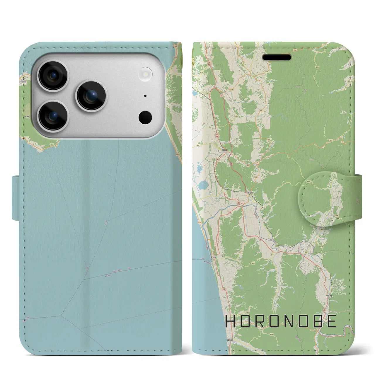 【幌延(北海道)】地図柄iPhoneケース(手帳タイプ)