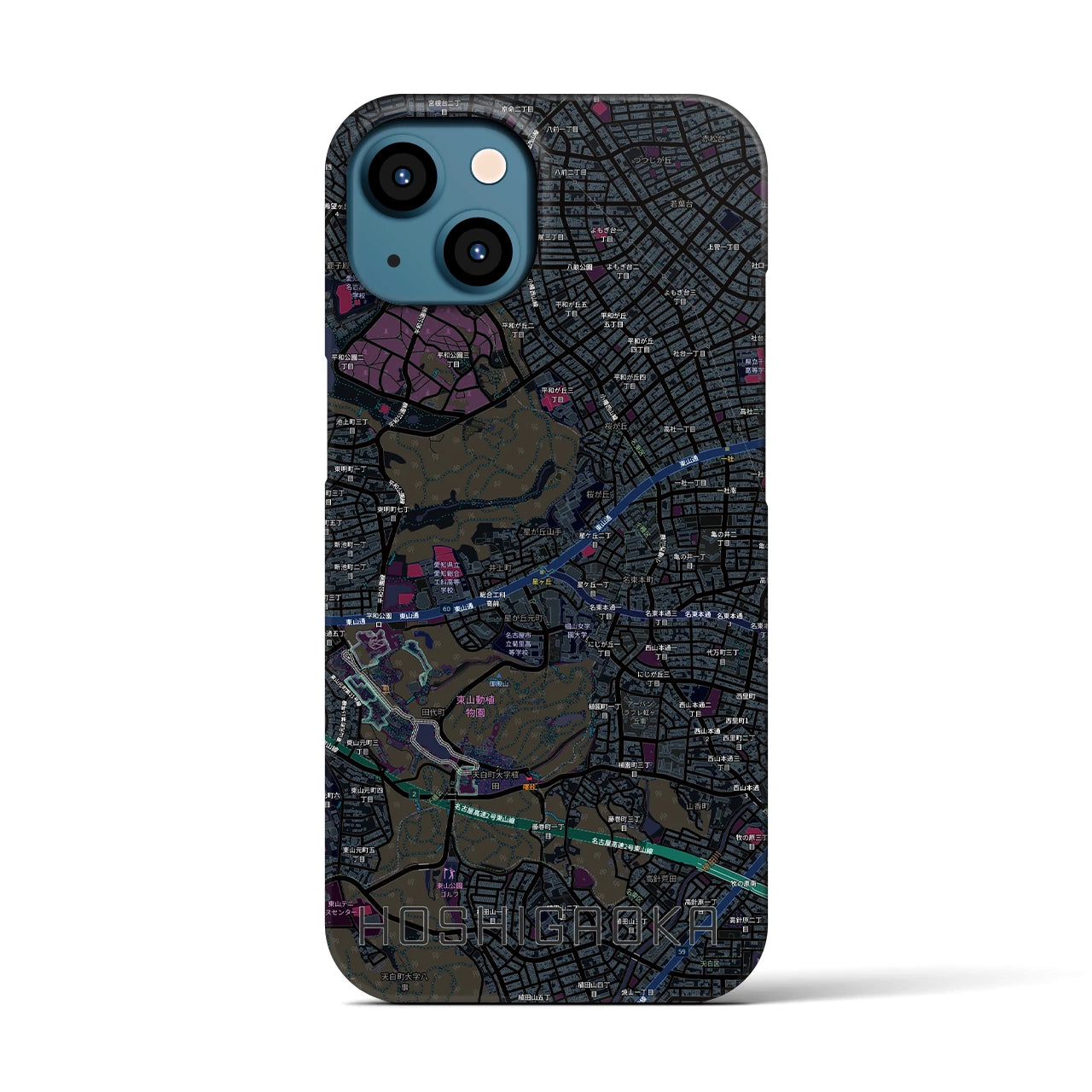 【星ヶ丘(愛知県)】地図柄iPhoneケース(バックカバータイプ)