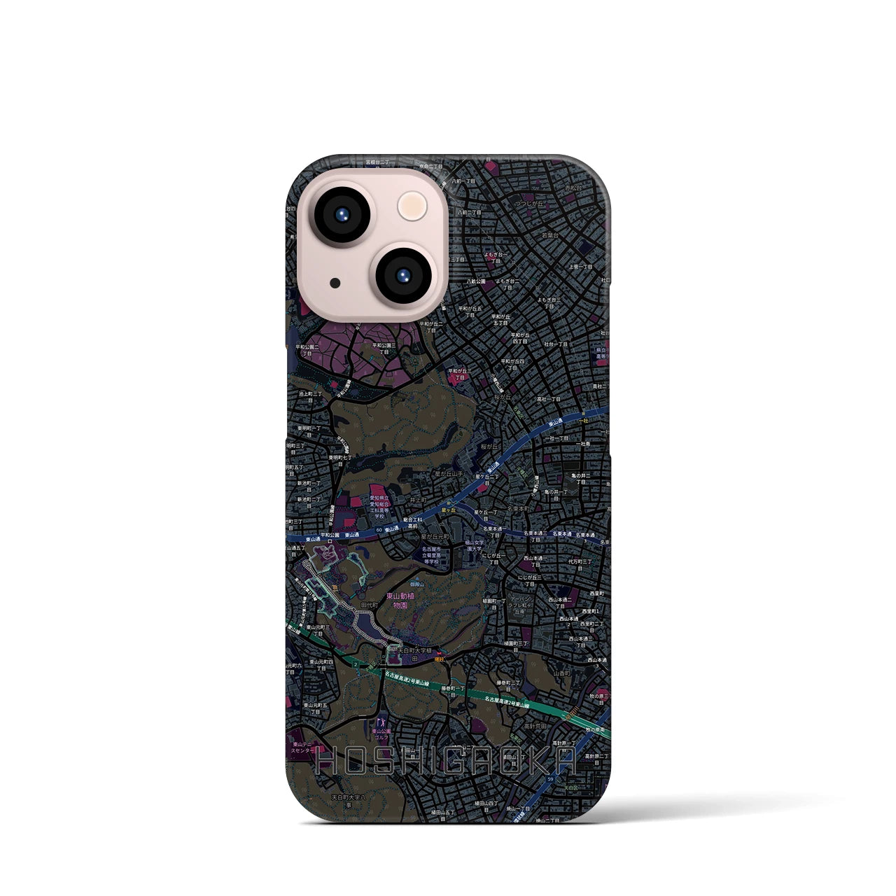 【星ヶ丘(愛知県)】地図柄iPhoneケース(バックカバータイプ)