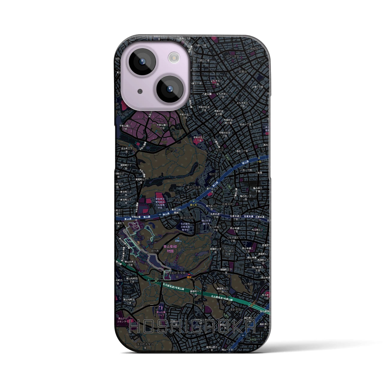【星ヶ丘(愛知県)】地図柄iPhoneケース(バックカバータイプ)