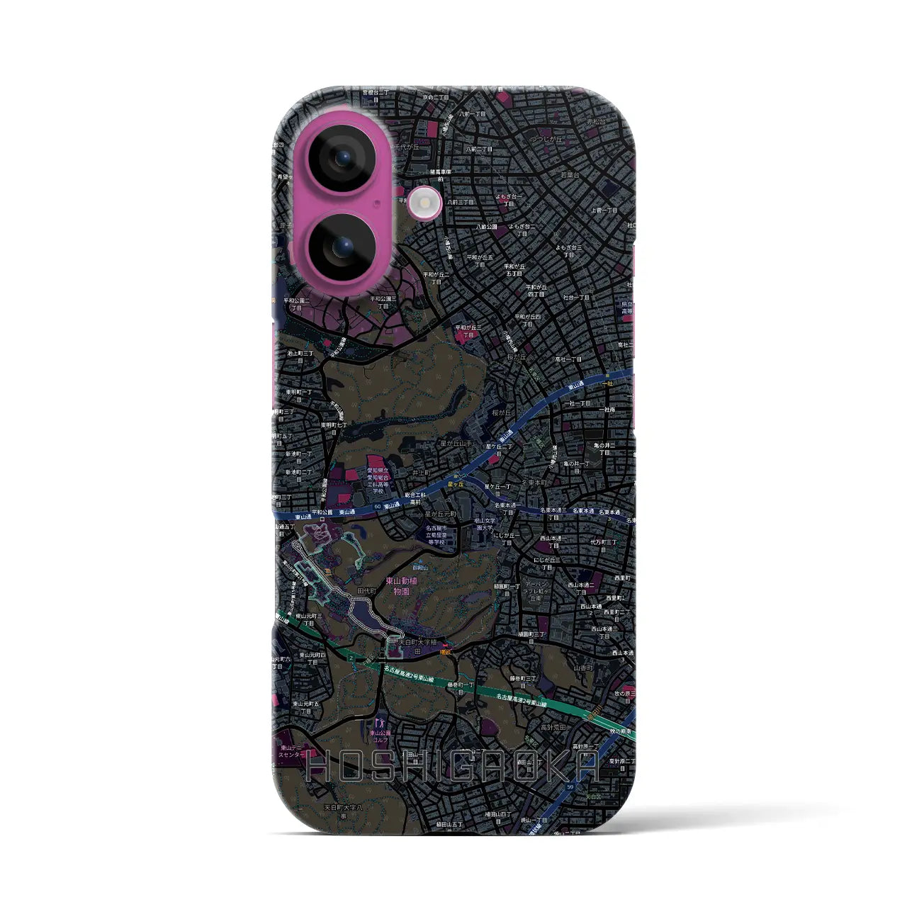 【星ヶ丘(愛知県)】地図柄iPhoneケース(バックカバータイプ)