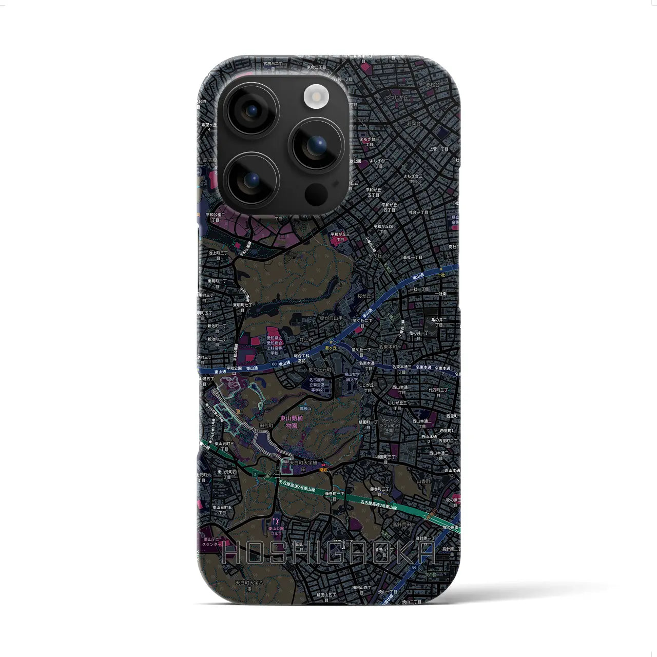 【星ヶ丘(愛知県)】地図柄iPhoneケース(バックカバータイプ)