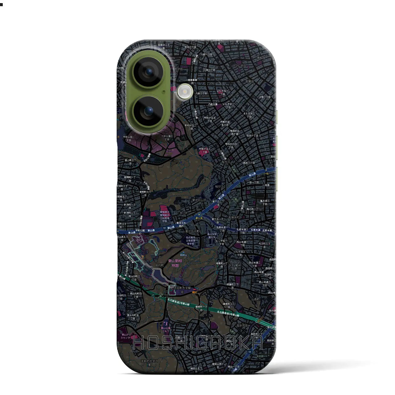 【星ヶ丘(愛知県)】地図柄iPhoneケース(バックカバータイプ)