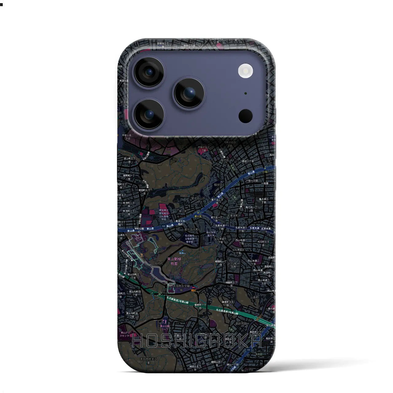 【星ヶ丘(愛知県)】地図柄iPhoneケース(バックカバータイプ)