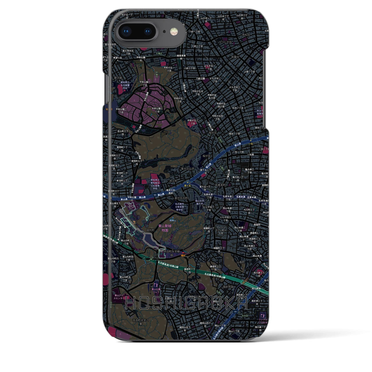 【星ヶ丘(愛知県)】地図柄iPhoneケース(バックカバータイプ)