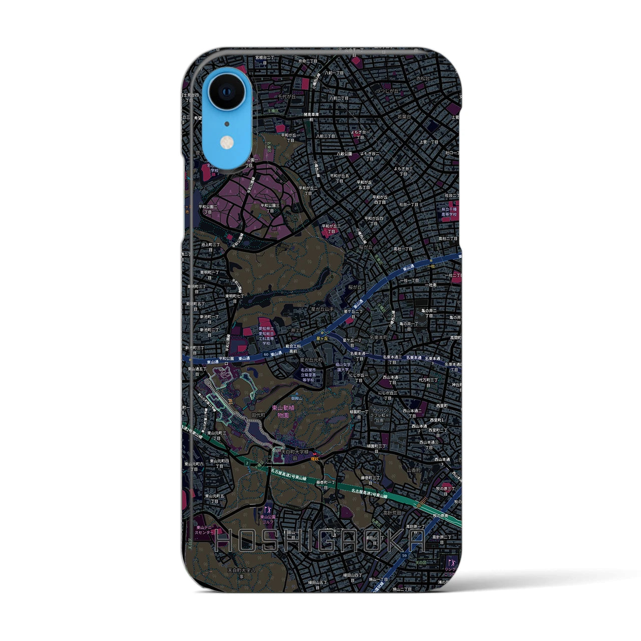 【星ヶ丘(愛知県)】地図柄iPhoneケース(バックカバータイプ)