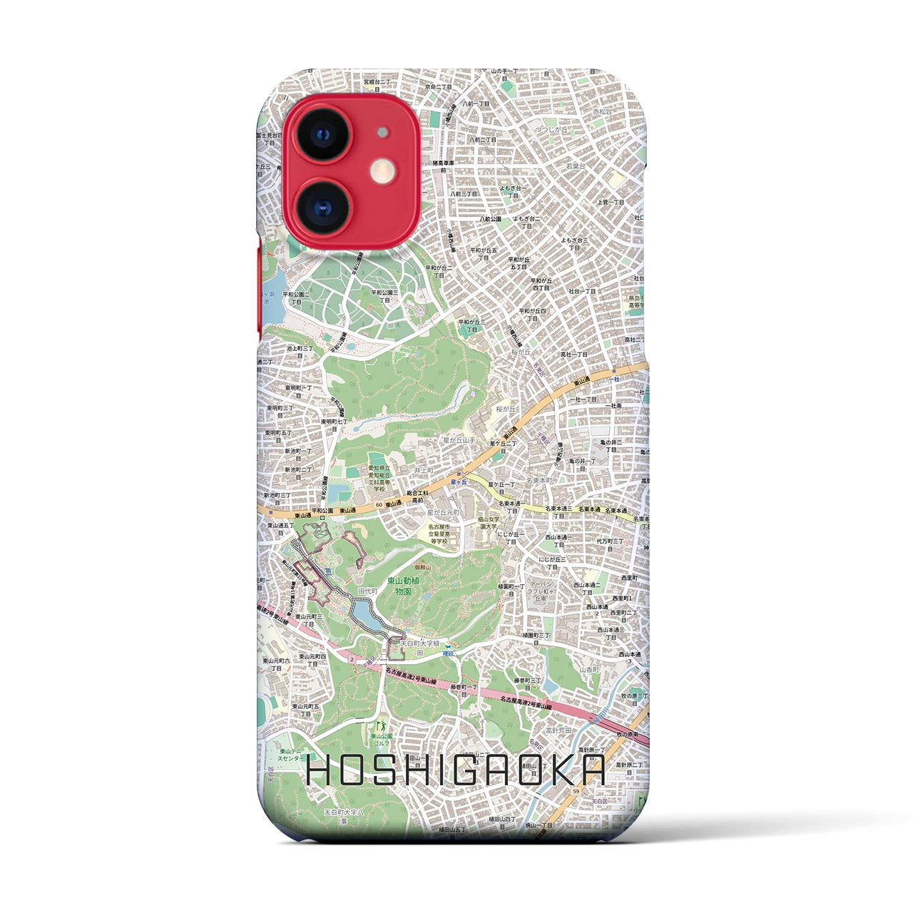 【星ヶ丘(愛知県)】地図柄iPhoneケース(バックカバータイプ)