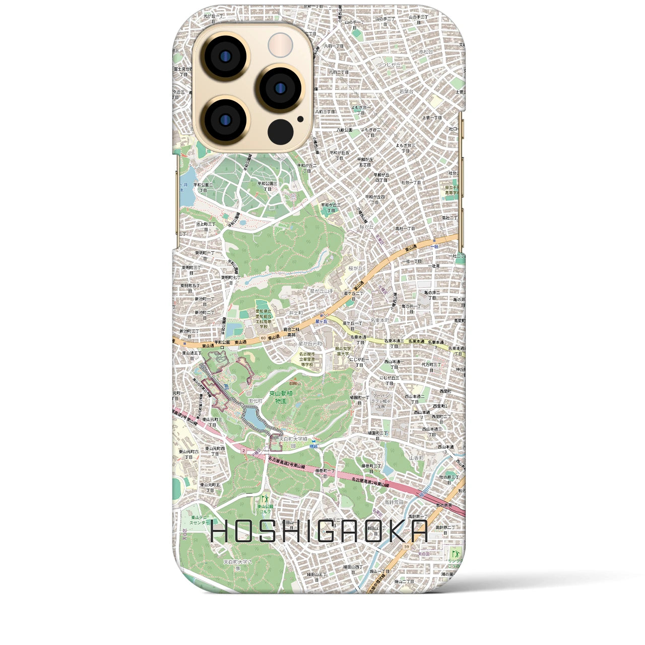 【星ヶ丘(愛知県)】地図柄iPhoneケース(バックカバータイプ)