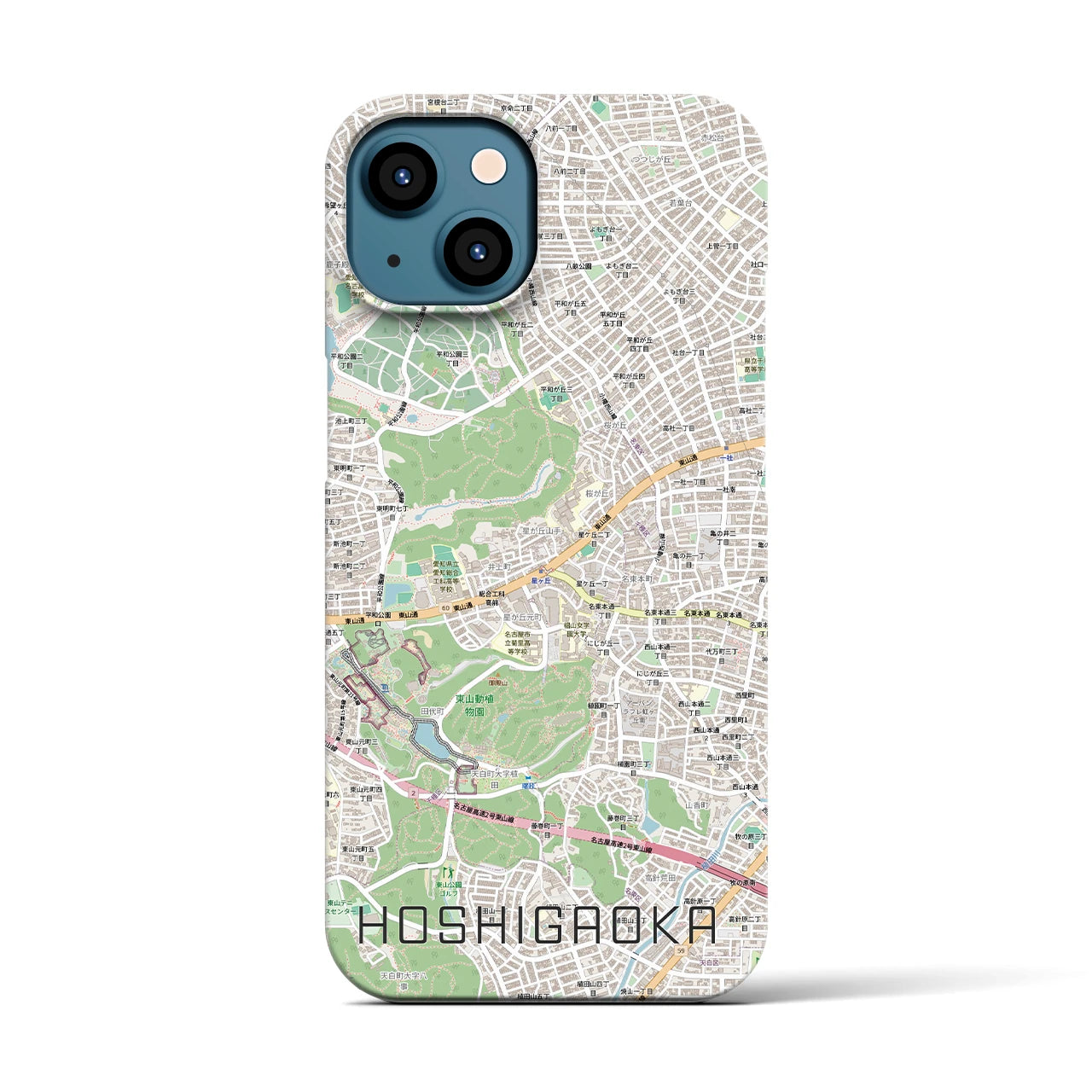 【星ヶ丘(愛知県)】地図柄iPhoneケース(バックカバータイプ)