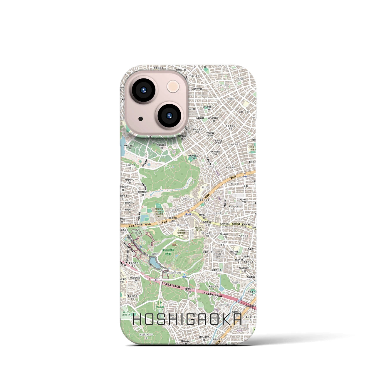 【星ヶ丘(愛知県)】地図柄iPhoneケース(バックカバータイプ)