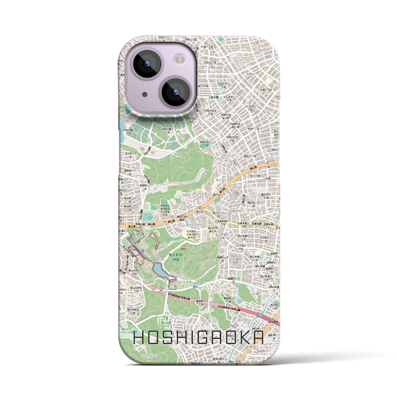 【星ヶ丘(愛知県)】地図柄iPhoneケース(バックカバータイプ)