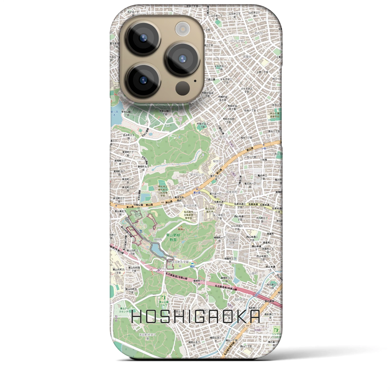 【星ヶ丘(愛知県)】地図柄iPhoneケース(バックカバータイプ)