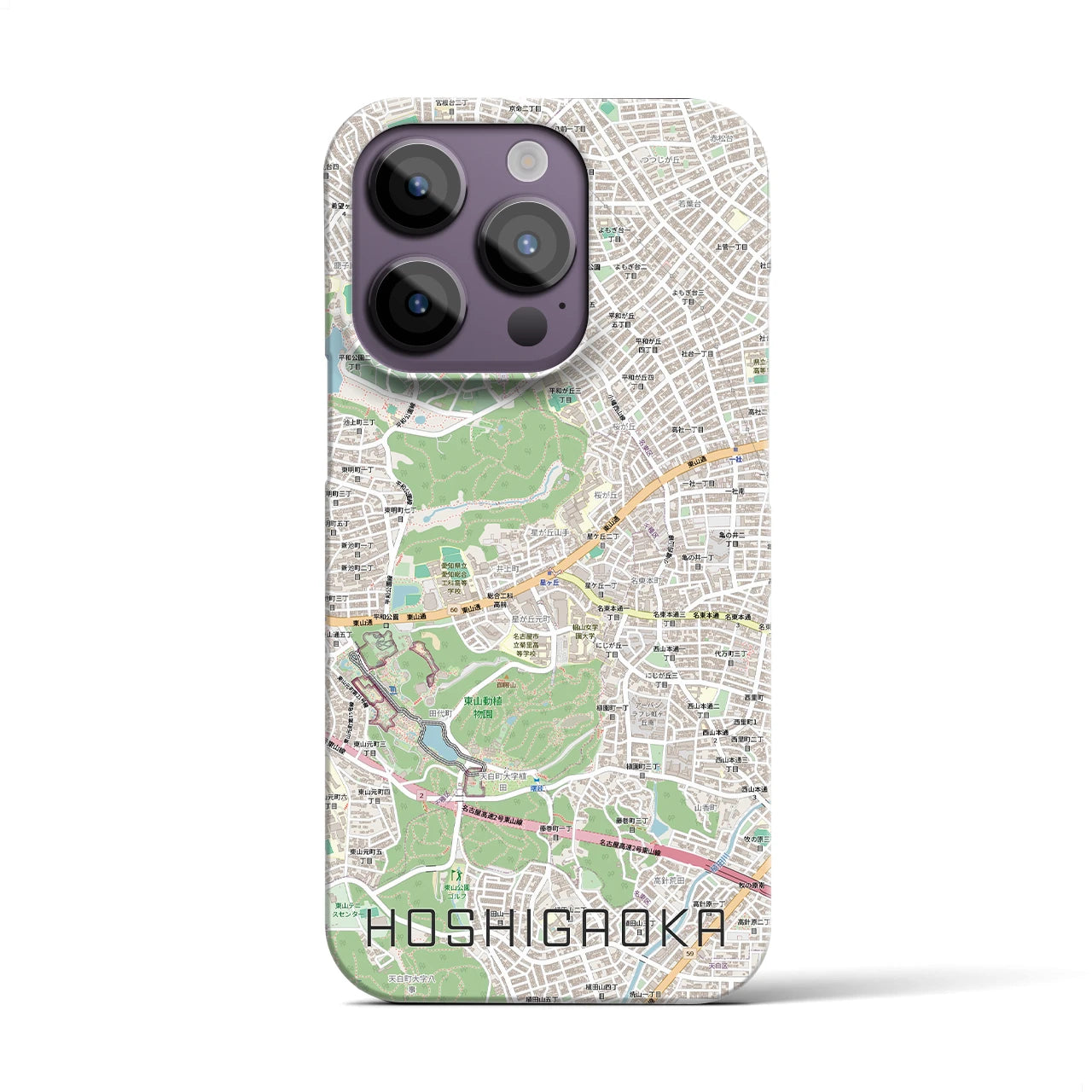 【星ヶ丘(愛知県)】地図柄iPhoneケース(バックカバータイプ)