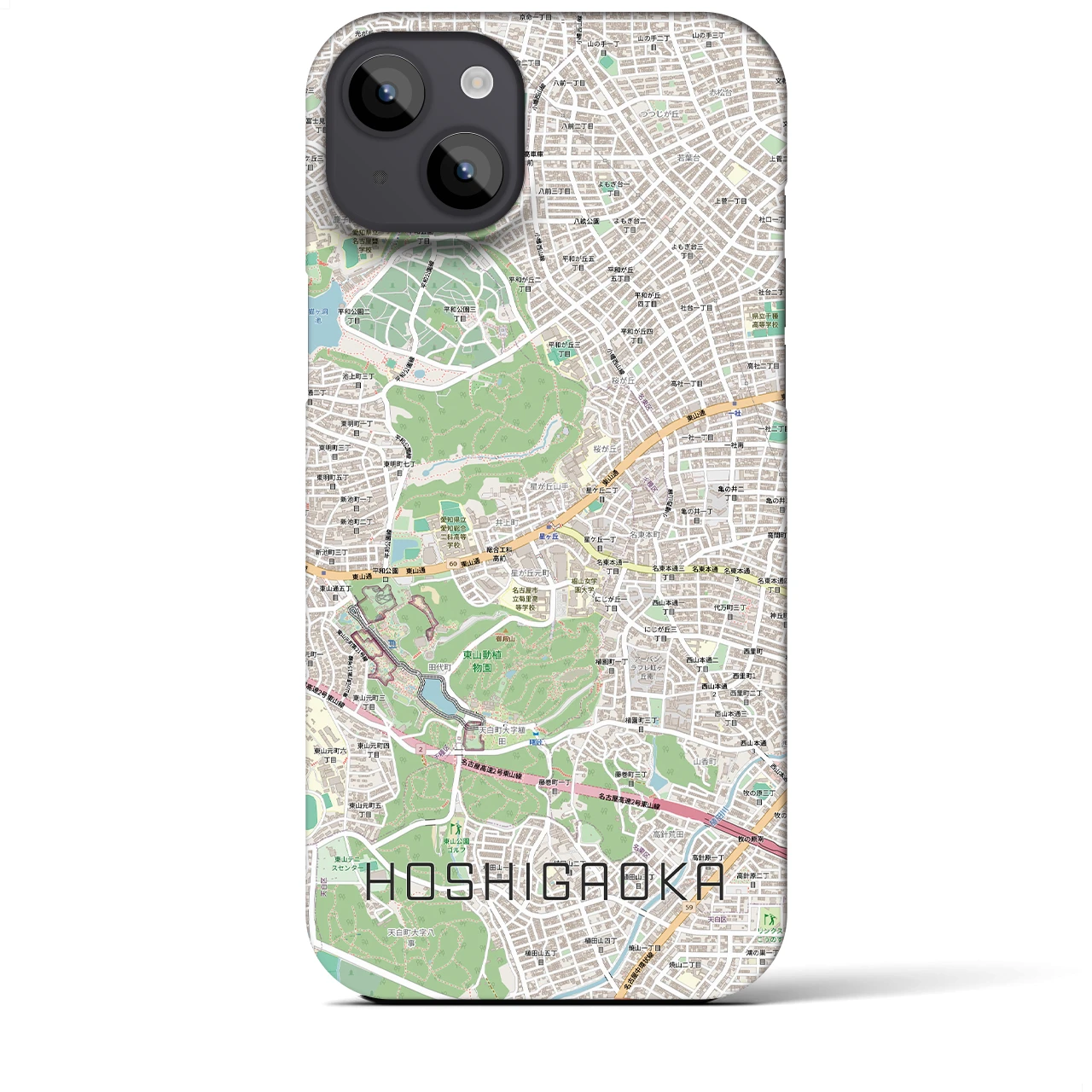 【星ヶ丘(愛知県)】地図柄iPhoneケース(バックカバータイプ)