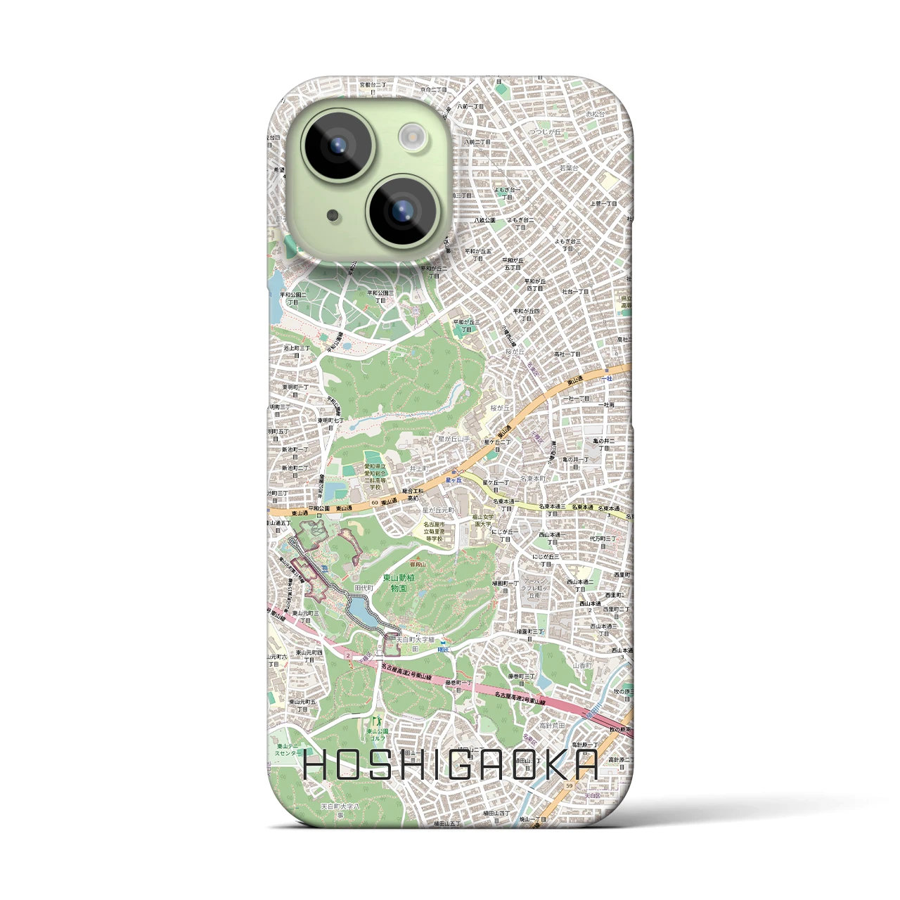 【星ヶ丘(愛知県)】地図柄iPhoneケース(バックカバータイプ)