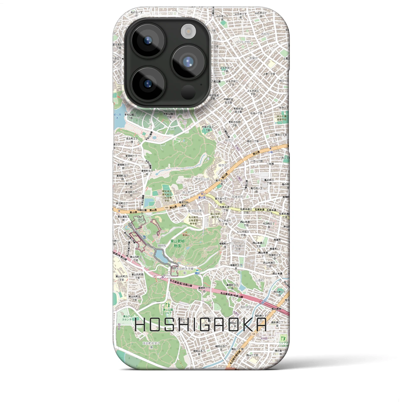 【星ヶ丘(愛知県)】地図柄iPhoneケース(バックカバータイプ)