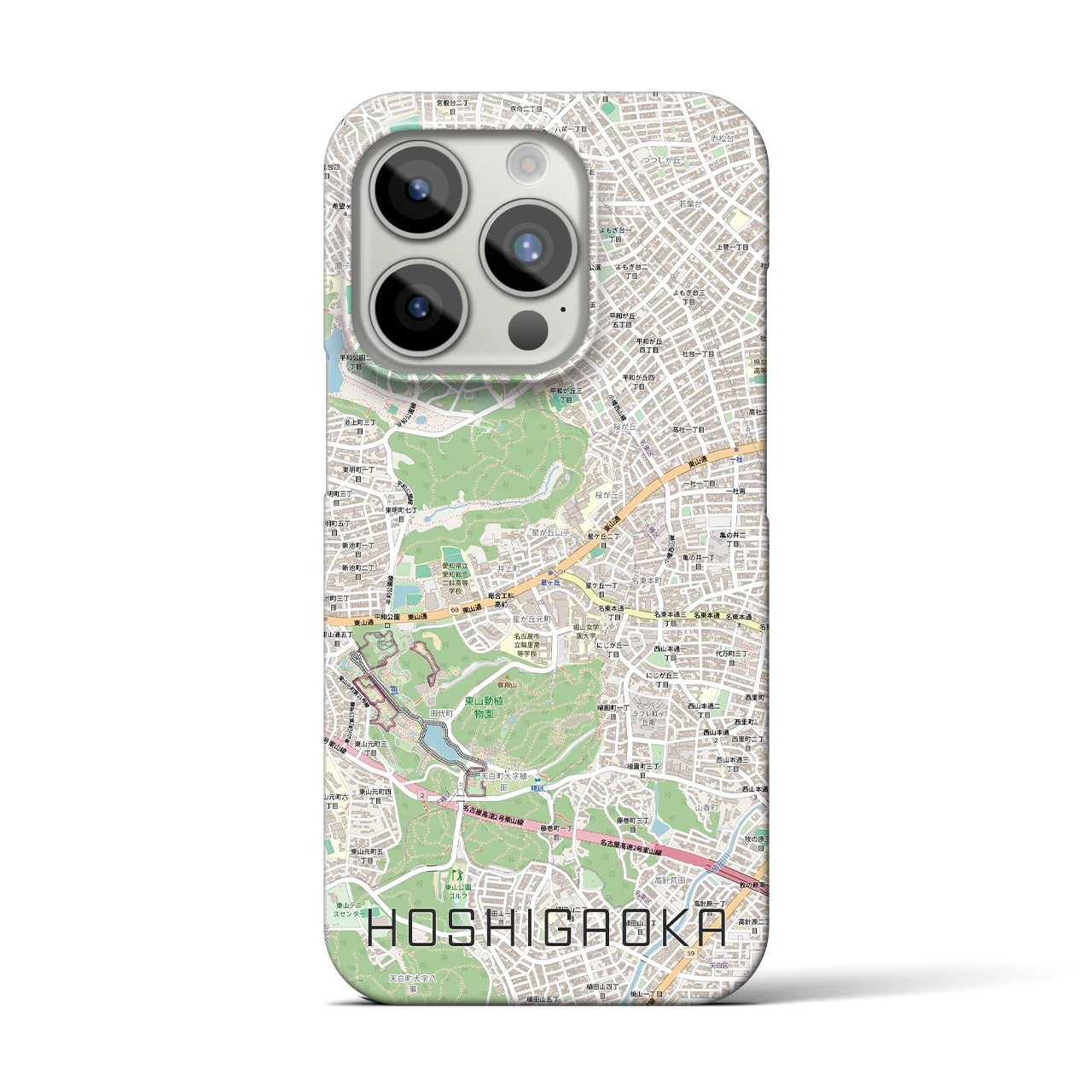 【星ヶ丘(愛知県)】地図柄iPhoneケース(バックカバータイプ)