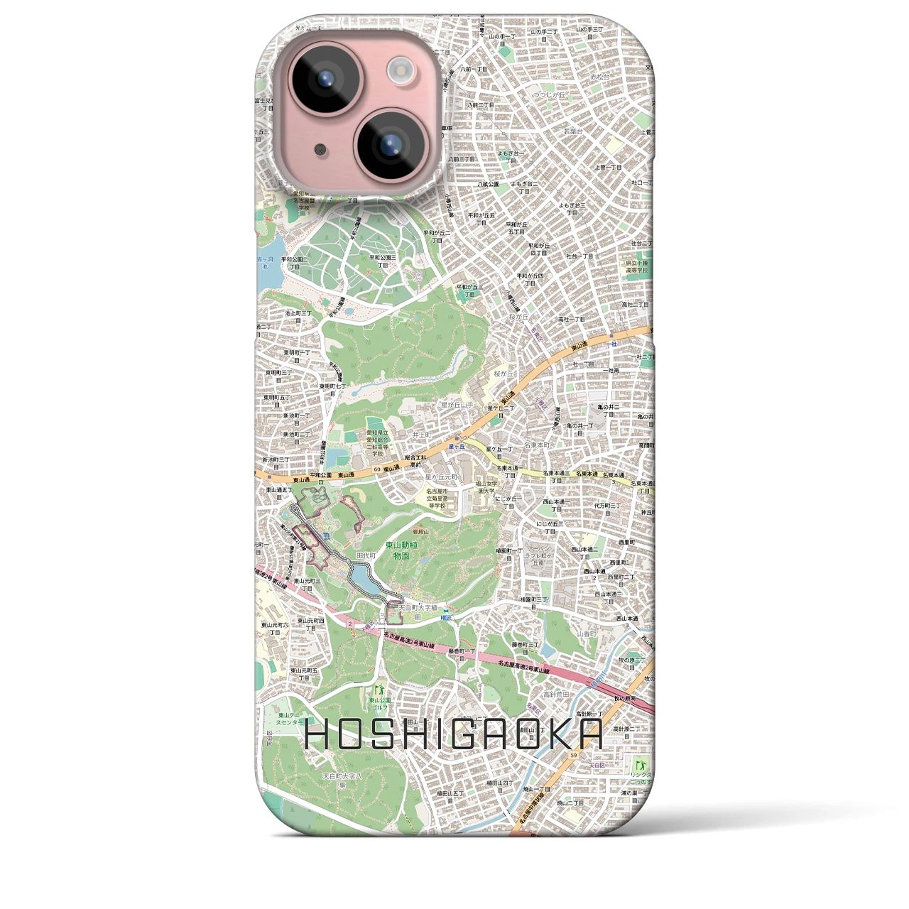 【星ヶ丘(愛知県)】地図柄iPhoneケース(バックカバータイプ)