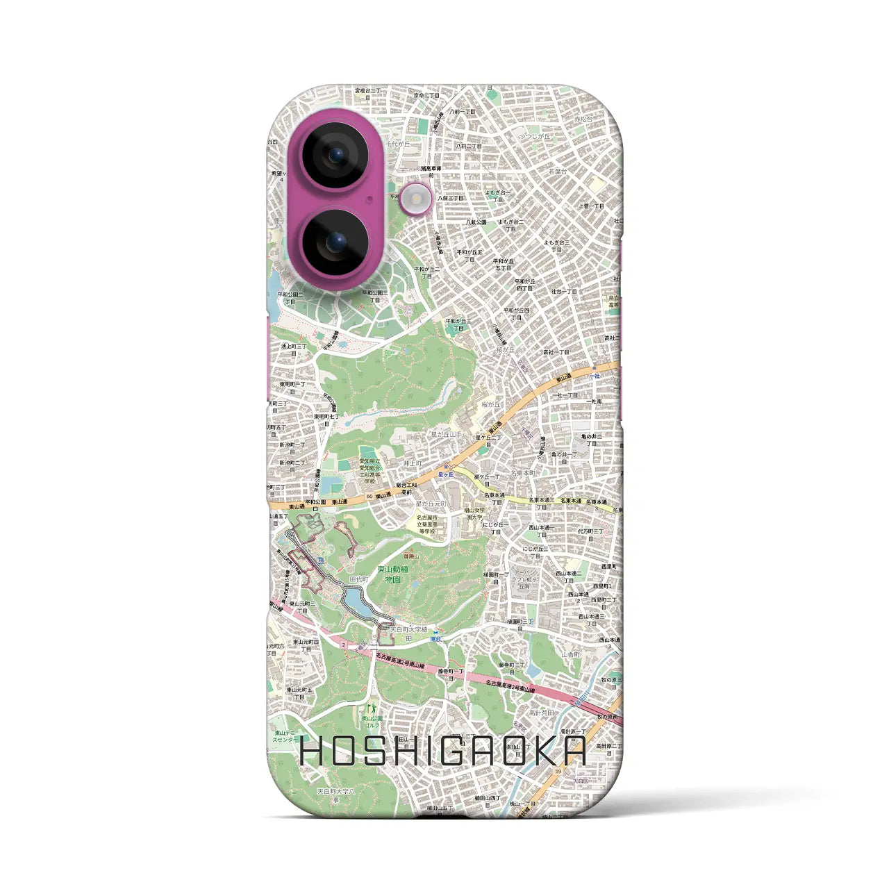 【星ヶ丘(愛知県)】地図柄iPhoneケース(バックカバータイプ)