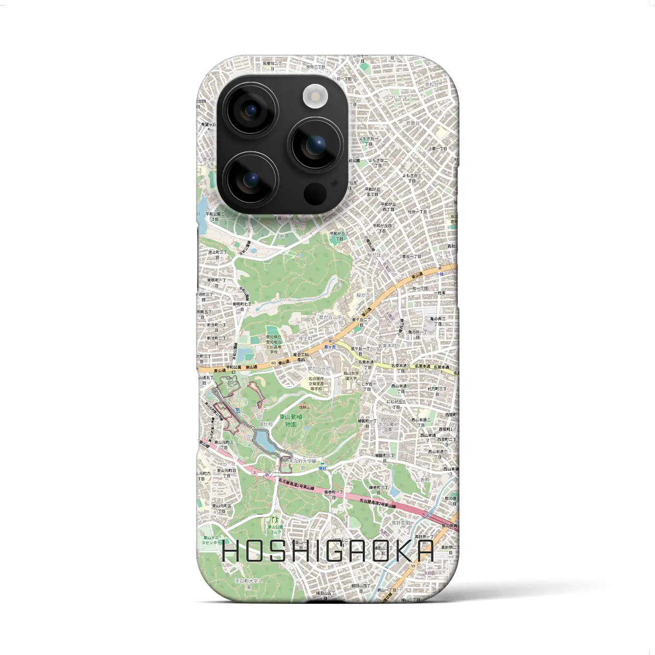【星ヶ丘(愛知県)】地図柄iPhoneケース(バックカバータイプ)