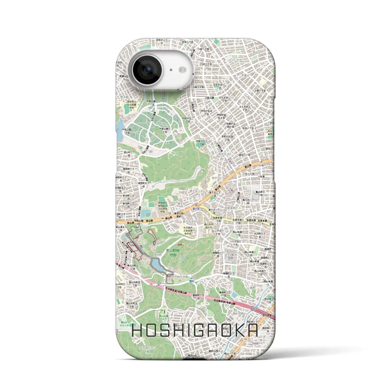 【星ヶ丘(愛知県)】地図柄iPhoneケース(バックカバータイプ)