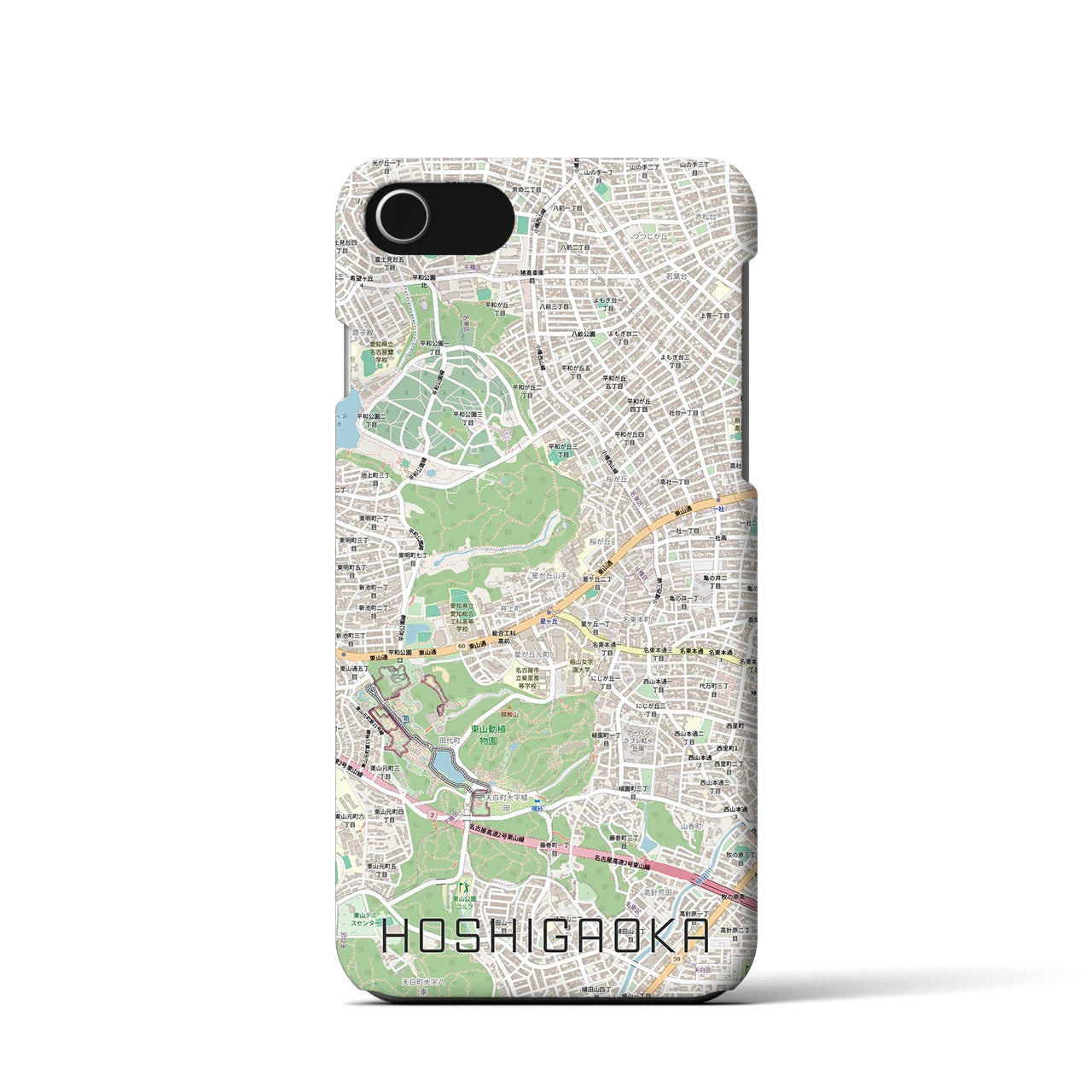 【星ヶ丘(愛知県)】地図柄iPhoneケース(バックカバータイプ)