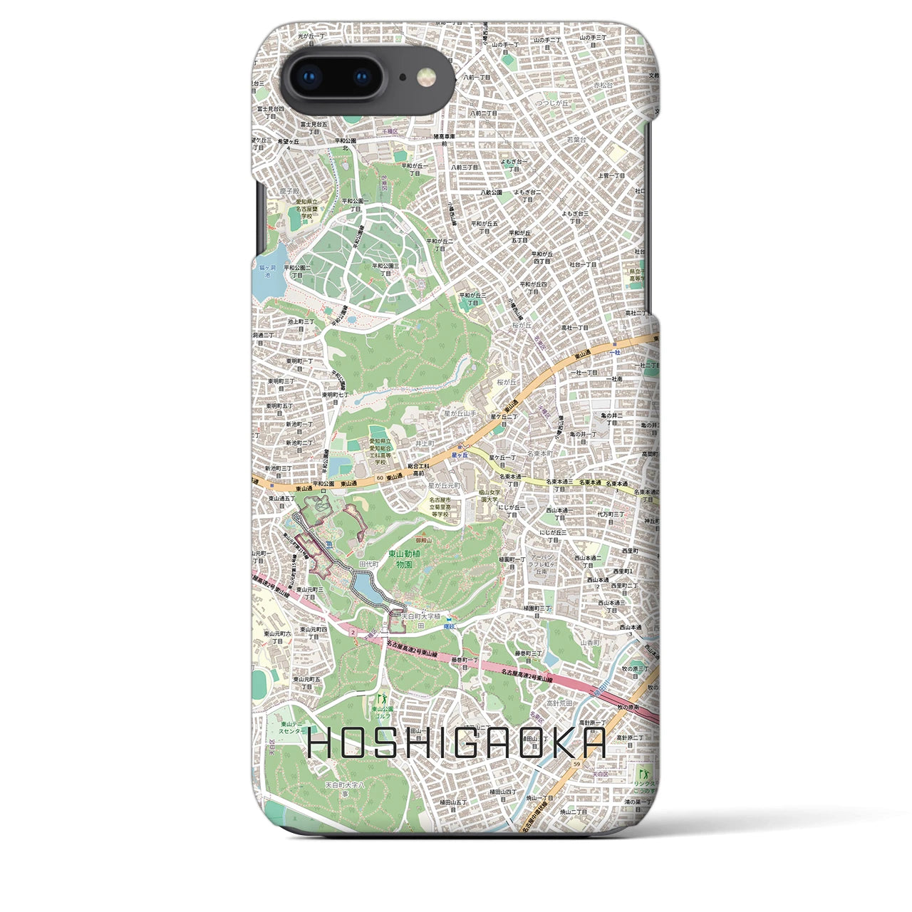 【星ヶ丘(愛知県)】地図柄iPhoneケース(バックカバータイプ)
