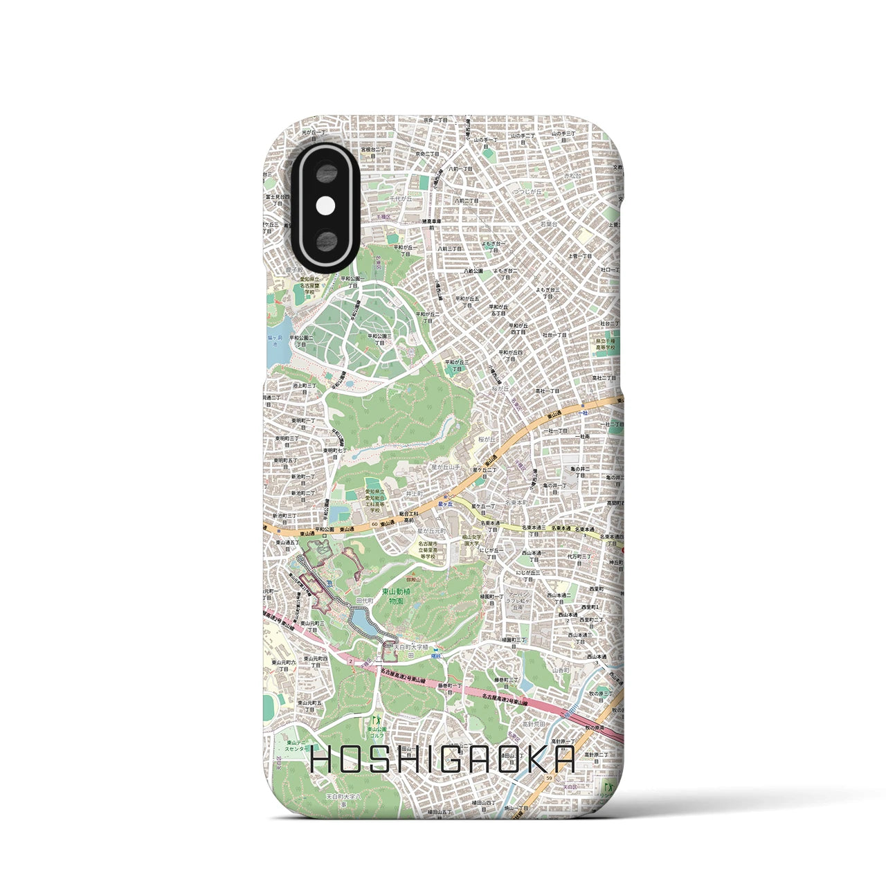 【星ヶ丘(愛知県)】地図柄iPhoneケース(バックカバータイプ)