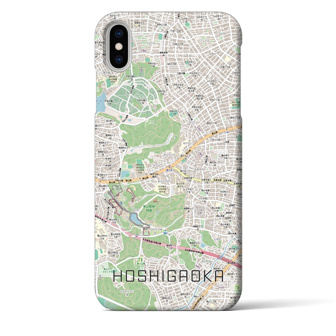 【星ヶ丘(愛知県)】地図柄iPhoneケース(バックカバータイプ)