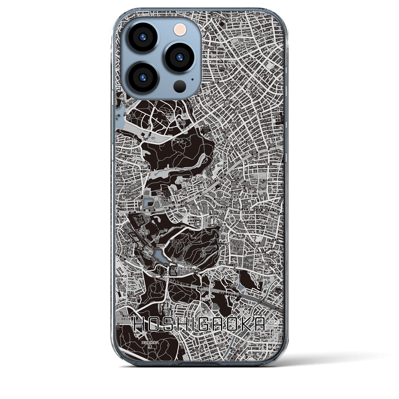 【星ヶ丘(愛知県)】地図柄iPhoneケース(クリアタイプ)